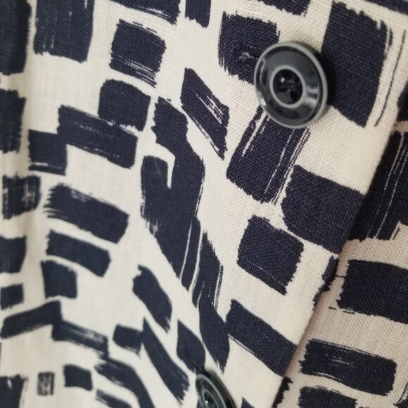 Weekend MaxMara Navy Printed Linen Jacket - Picture 7 of 9